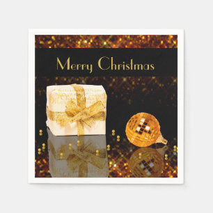 Sparkling Golden Christmas Napkin