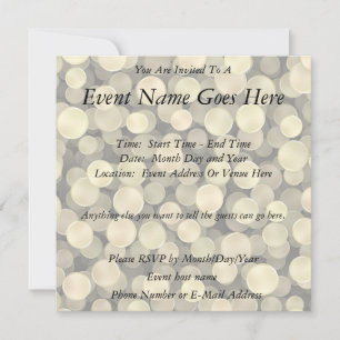 Sparkling Golden Polka Dots Invitation
