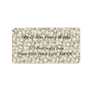Sparkling Golden Polka Dots Label