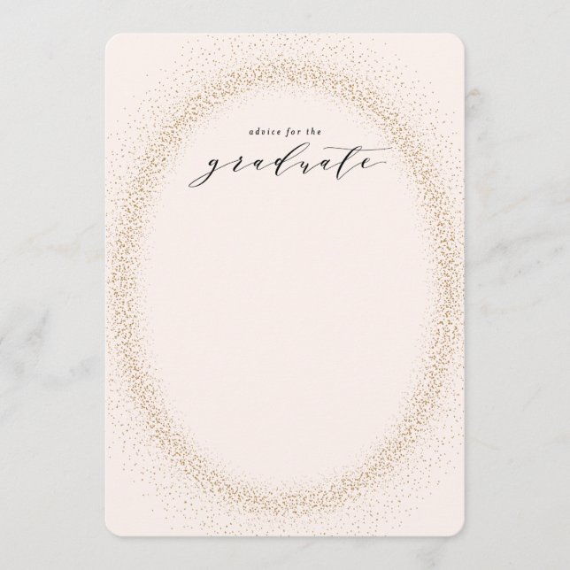 Sparkling Graduation Words of Wisdom Advice Cards (Front)