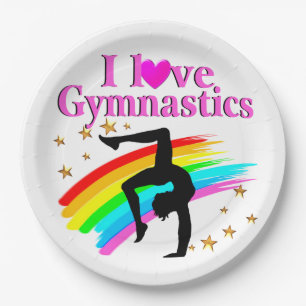 SPARKLING GYMNAST PAPER PLATE