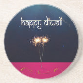 Sparkling Happy Diwali - Sandstone Coaster (Front)