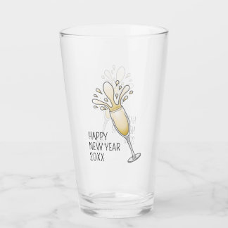 Sparkling Happy New Year Champagne Glass