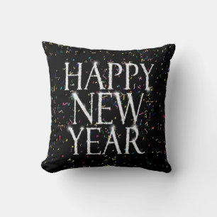 Sparkling Happy New Year Throw Pillow