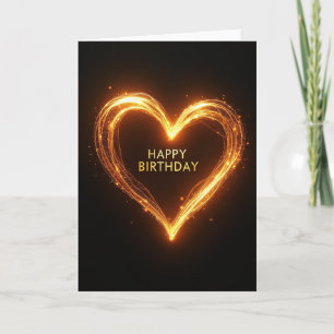 Sparkling Heart Birthday Card