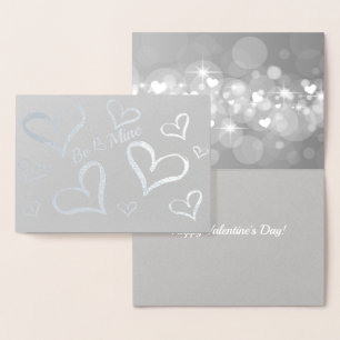 Sparkling Hearts Valentine Foil Card