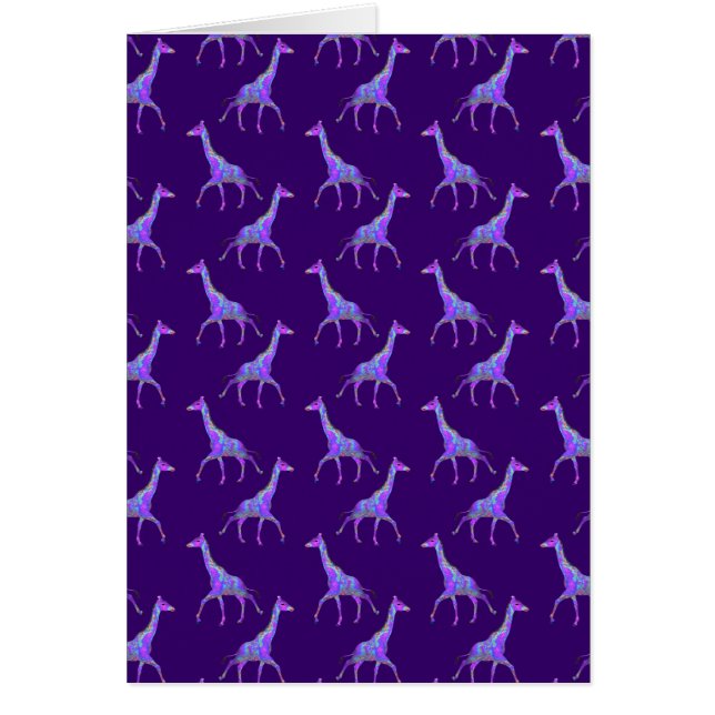 Sparkling Hippie Style Purple Giraffe (Front)