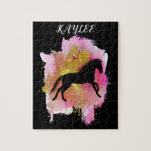 SPARKLING HORSE PUZZLE PERSONALIZED.