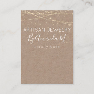 Sparkling Kraft Handmade Jewelry Earring Display Business Card