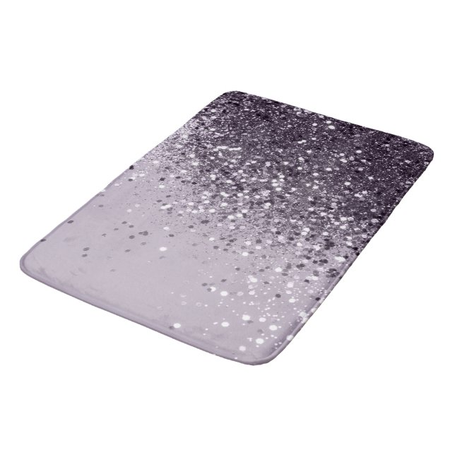 Sparkling Lavender Lady Glitter #2 #shiny #decor Bath Mat (Angled)
