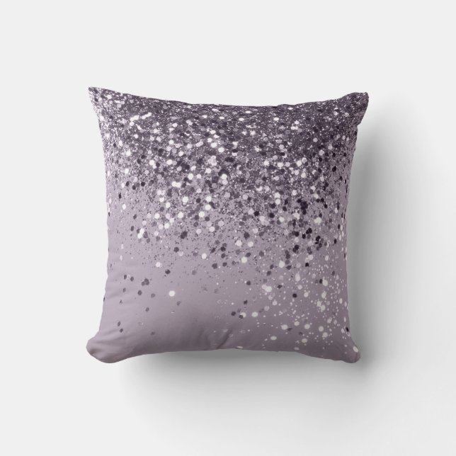 Sparkling Lavender Lady Glitter #2 #shiny #decor Throw Pillow (Front)