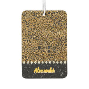 Sparkling leopard print fabric air freshener