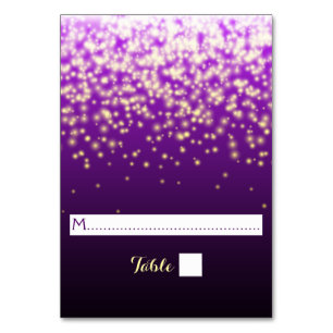 Sparkling lights in the sky wedding place card