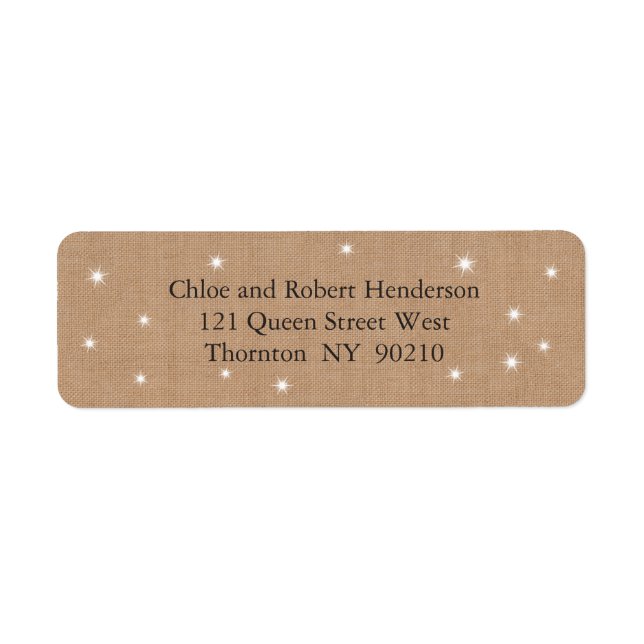 Sparkling Lights Return Address Label (Front)