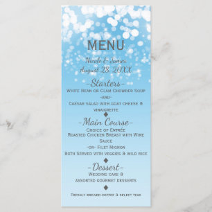 Sparkling Lights Romantic Winter Wonderland Menu