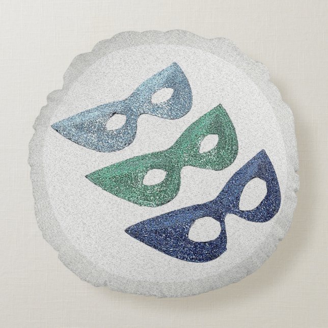 Sparkling Masks - Round Pillow (Front)