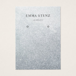 Sparkling Metallic Silver • Earring Display Card