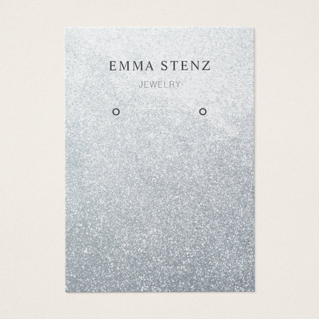 Sparkling Metallic Silver • Earring Display Card (Front)