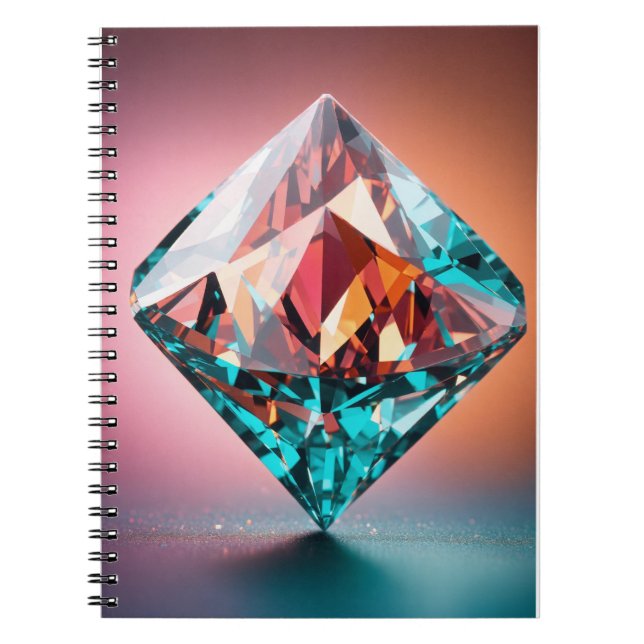 "Sparkling Moments: Diamond-Inspired Photo Noteboo Notebook (Front)