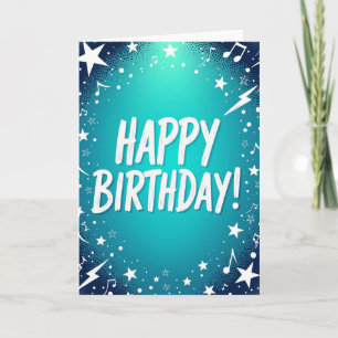 Sparkling Motif Birthday Card