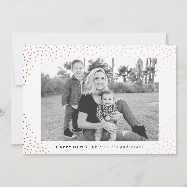 Sparkling New Year | Holiday Photo Card (Front)