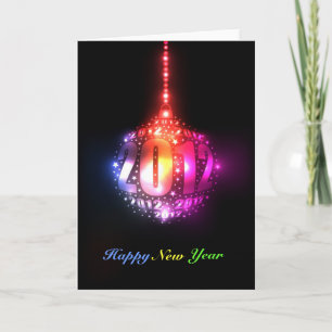 Sparkling New Year's 2012 Ornament Design Holiday Card