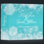 Sparkling Night Blue Elegant  Wedding Binder<br><div class="desc">Elegant wedding design with romantic Sparkling Night Blue and custom text. Impress your family and friends with this stylish and modern design. Fully customizable! Easy to use and easy to personalize. Order Today!</div>