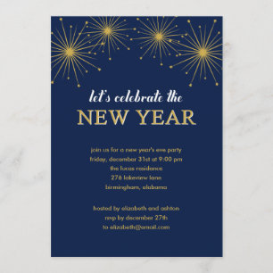 Sparkling Night New Year's Eve Party Invitation