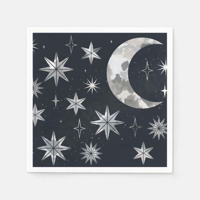 Sparkling Night Sky Napkin (Front)