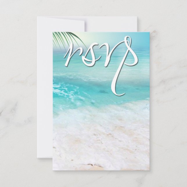 SPARKLING OCEAN WATERS RSVP Wedding (Front)