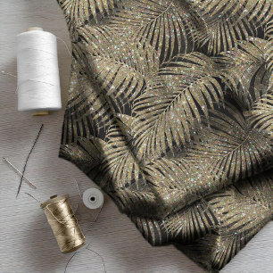 Sparkling Palm Leaves Pattern Gold ID831 Fabric