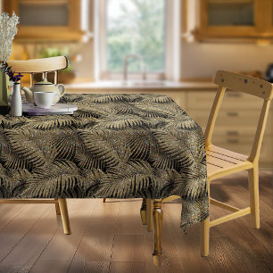 Sparkling Palm Leaves Pattern Gold ID831 Tablecloth