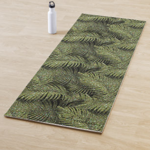 Sparkling Palm Leaves Pattern Green ID831 Yoga Mat