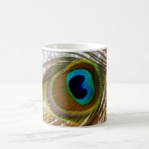 Sparkling Peacock Feather Mug