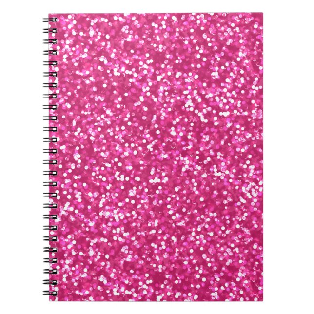 Sparkling Pink Glitter Notebook (Front)