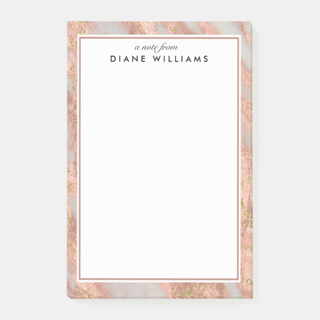 Sparkling Pink Marble Abstract Pattern Post-it Notes (Front)
