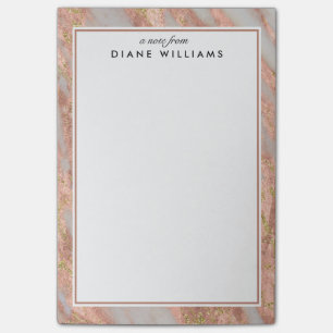 Sparkling Pink Marble Abstract Pattern Post-it Notes