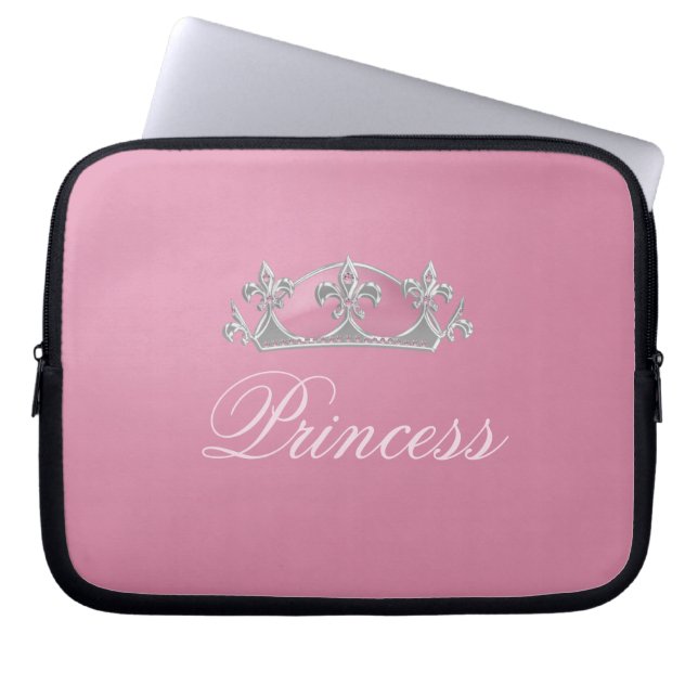 Sparkling Pink Princess Crown Electronics Case (Front)