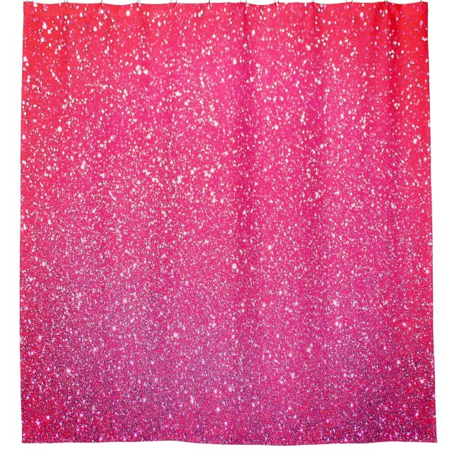 Sparkling Pink Red Glitter Ombre Cute Colourful (Front)