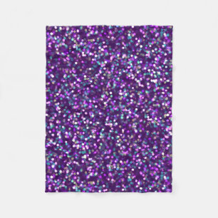 Sparkling Purple Glitter Fleece Blanket