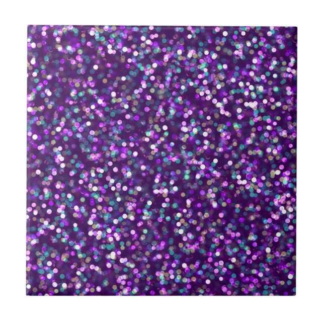 Sparkling Purple Glitter Tile (Front)