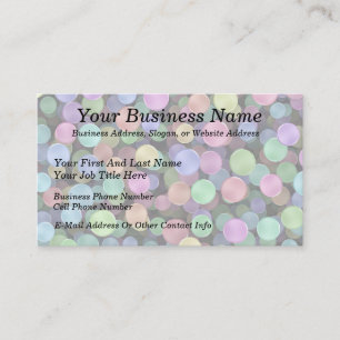 Sparkling Rainbow Polka Dots Business Card