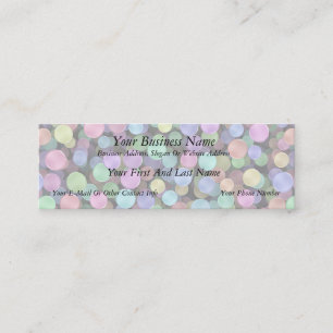 Sparkling Rainbow Polka Dots Mini Business Card