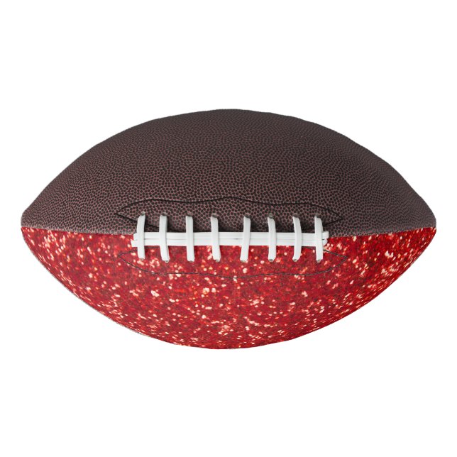 Sparkling Red Glitter Football (Front)