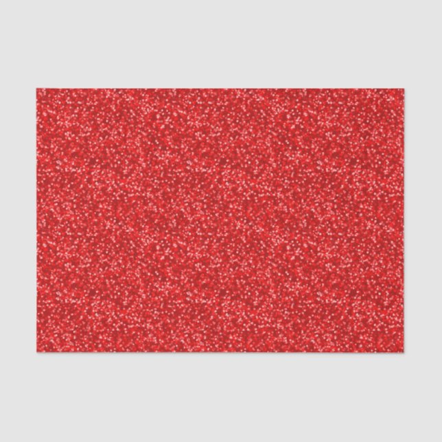 Sparkling Red Glitter Tissue Paper (Front)