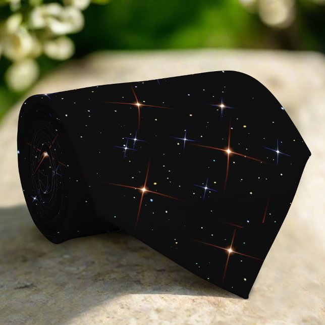 Sparkling Rhinestone Shiny Diamond Stars Tie (Creator Uploaded)