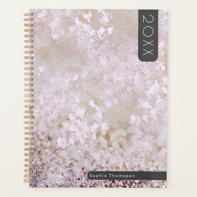 Sparkling rose glitter 2024 planner (Front)