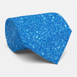 Sparkling Royal Blue Glitter Neck Tie