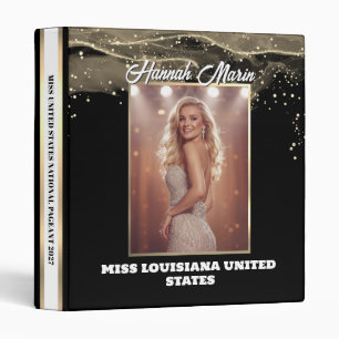 Sparkling Sand Glitter Watercolor Pageant Binder