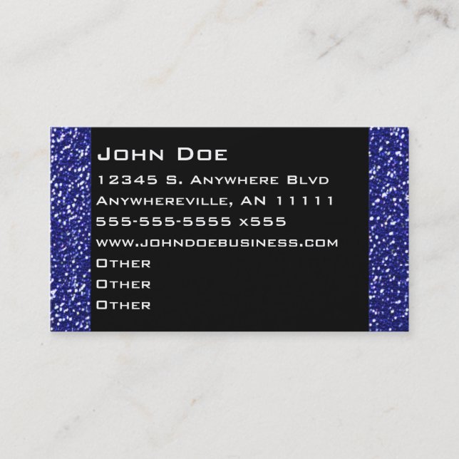 Sparkling Sapphire Business Card (Front)